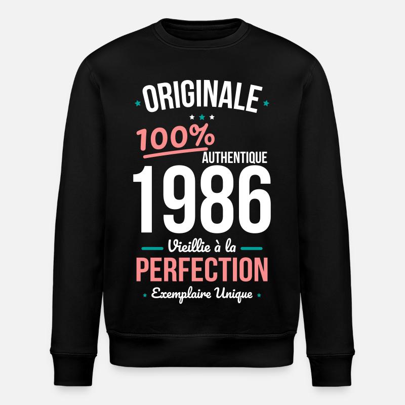 1986 – Original – Unique copy - Stanley/Stella ROLLER Unisex Organic Sweatshirt - black