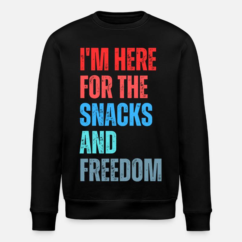 Snacking pleasure and freedom Slogan - Stanley/Stella ROLLER Unisex Organic Sweatshirt - black