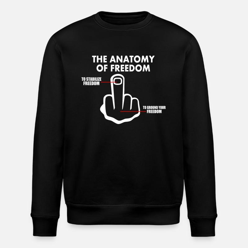 freiheit - Stanley/Stella Unisex Bio-Sweatshirt ROLLER - Schwarz