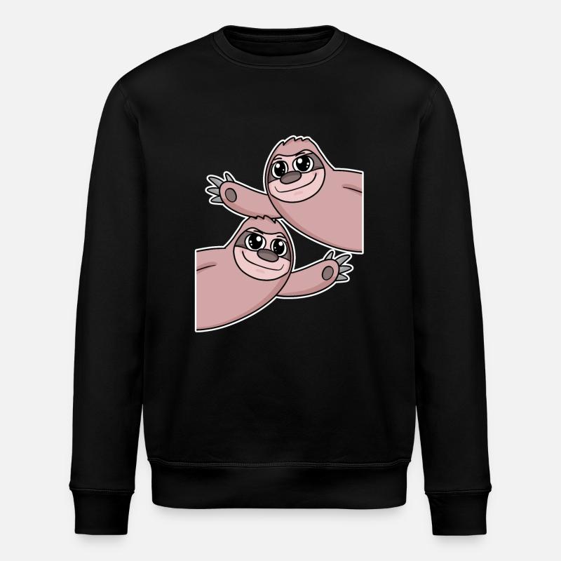 Sloth Sloths - Stanley/Stella ROLLER Unisex Organic Sweatshirt - black