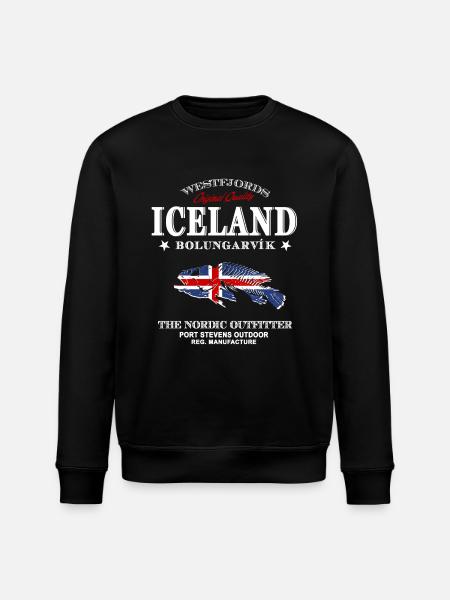 Iceland Fishing - Stanley/Stella Unisex Bio-Sweatshirt ROLLER - Schwarz