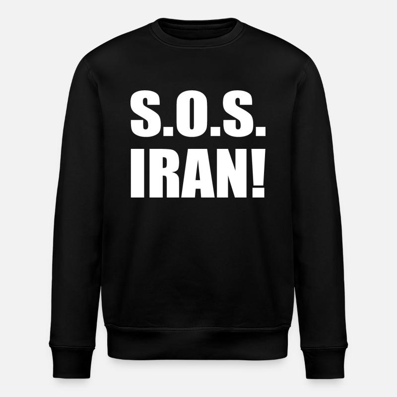 Sos iran - Stanley/Stella ROLLER Unisex Organic Sweatshirt - black
