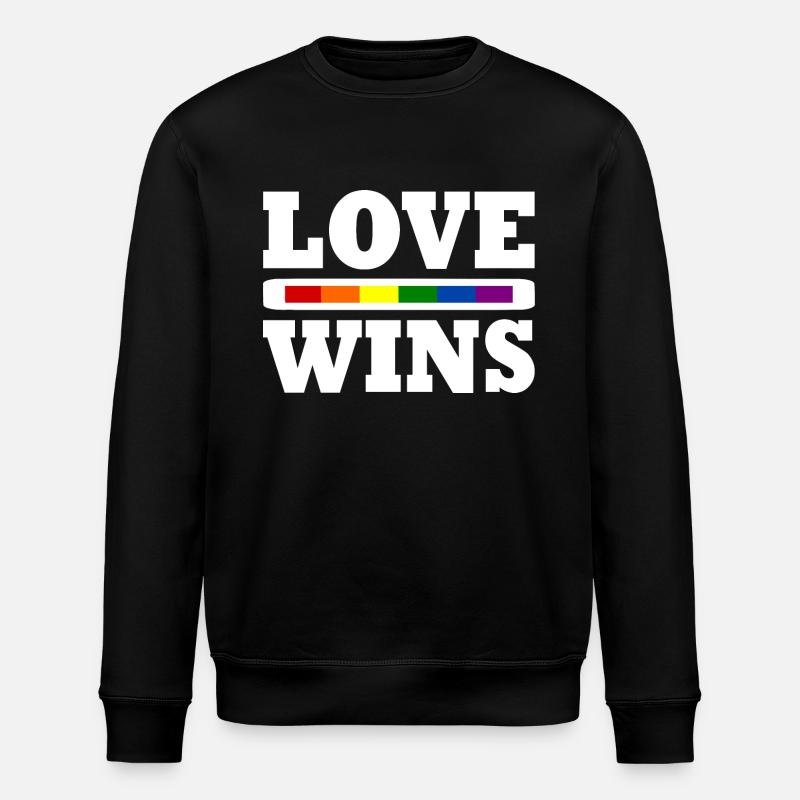 Love wins - Stanley/Stella Unisex Bio-Sweatshirt ROLLER - Schwarz
