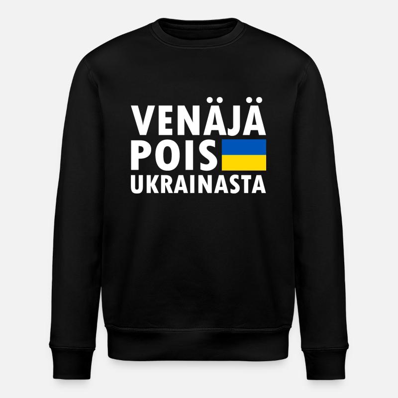venäjä pois ukrainasta - Stanley/Stella Unisex Bio-Sweatshirt ROLLER - Schwarz