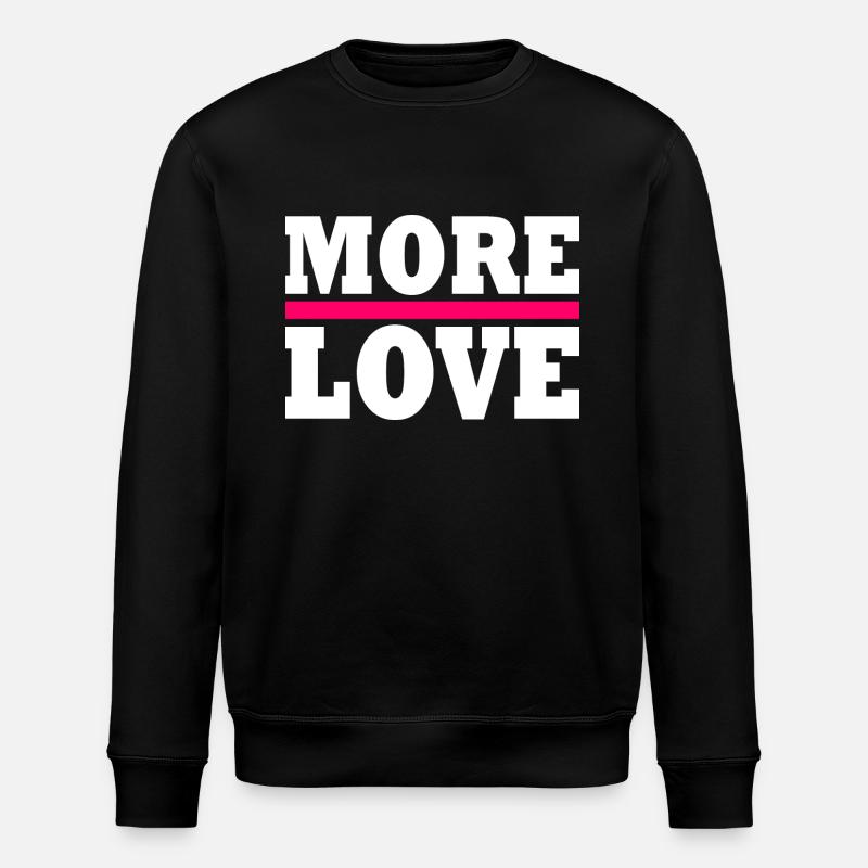 More love - Stanley/Stella Unisex Bio-Sweatshirt ROLLER - Schwarz