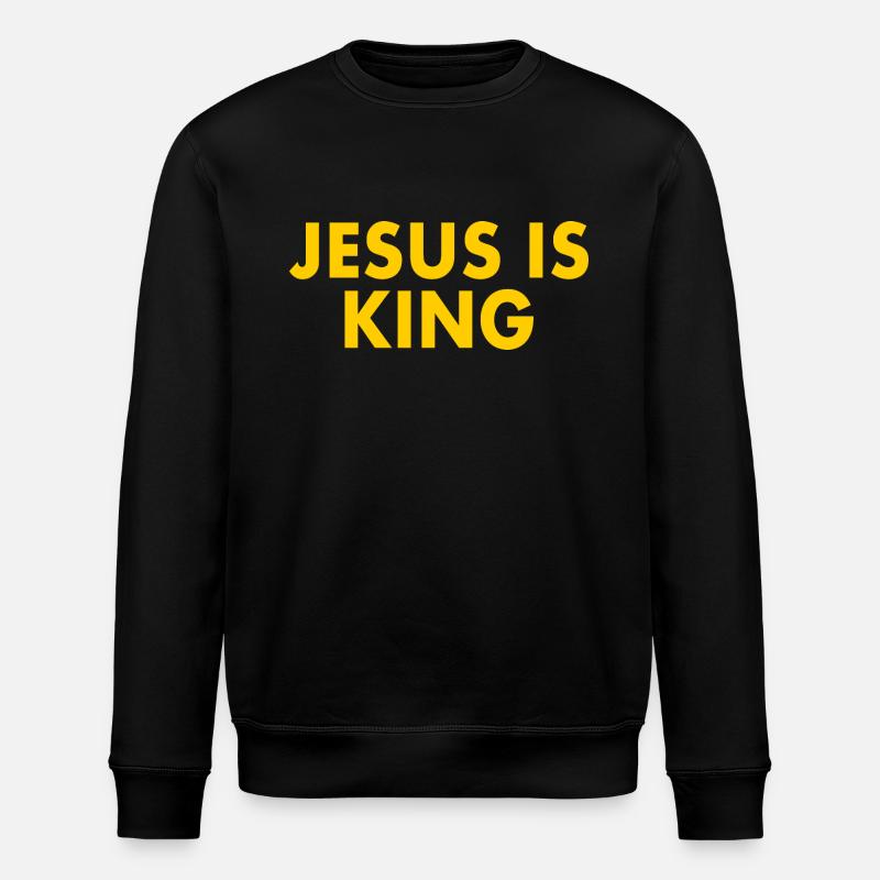 Jesus is king - Stanley/Stella Unisex Bio-Sweatshirt ROLLER - Schwarz
