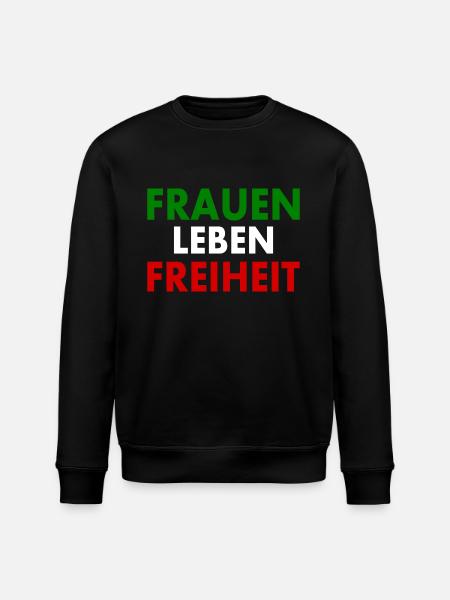 Frauen leben freiheit - Stanley/Stella Unisex Bio-Sweatshirt ROLLER - Schwarz
