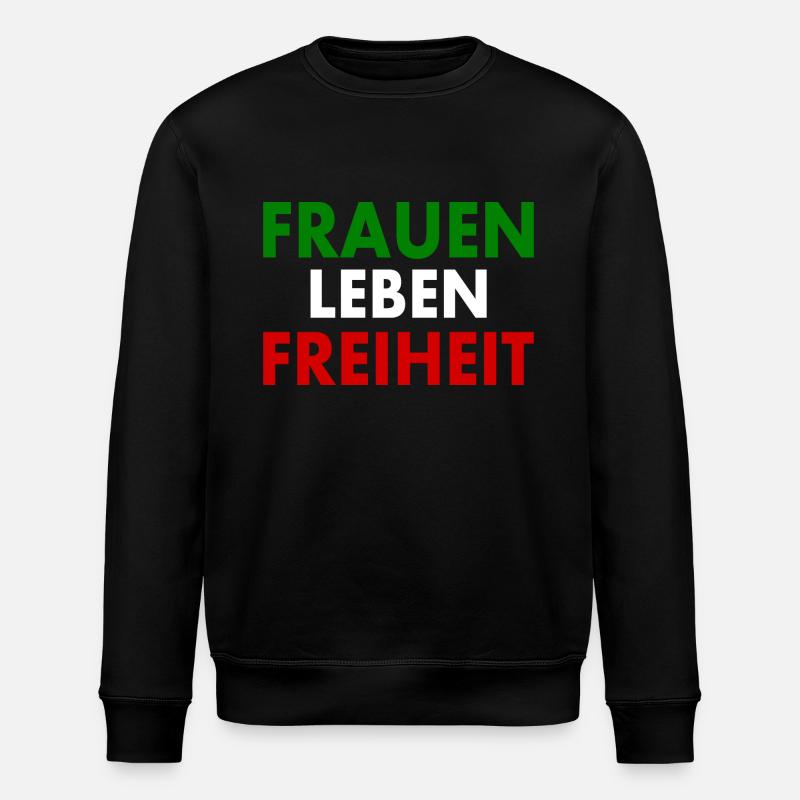 Frauen leben freiheit - Stanley/Stella Unisex Bio-Sweatshirt ROLLER - Schwarz