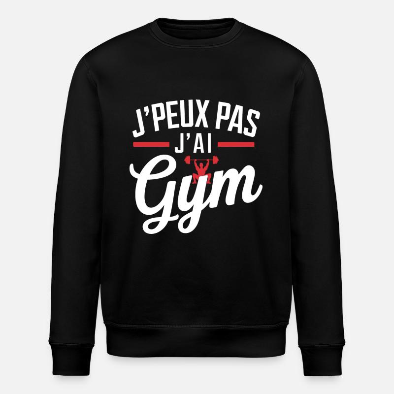 j'peux pas j'ai gym - Sweat bio ROLLER Stanley/Stella Unisexe - noir