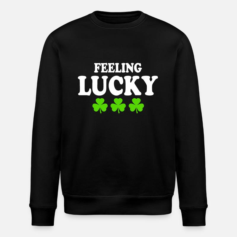 feeling lucky - Stanley/Stella ROLLER Unisex Organic Sweatshirt - black
