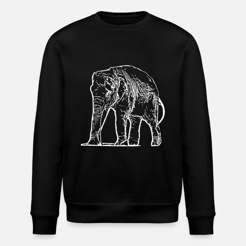 Éléphant Baby Blanc - Sweat bio ROLLER Stanley/Stella Unisexe - noir