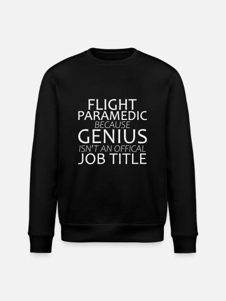 Flight Paramedic Genius air rescue - Stanley/Stella ROLLER Unisex Organic Sweatshirt - black