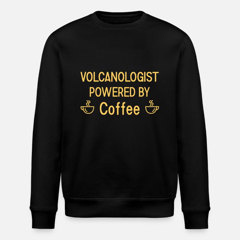 Volcanologue propulsé par Coffee Volcanology - Sweat bio ROLLER Stanley/Stella Unisexe - noir