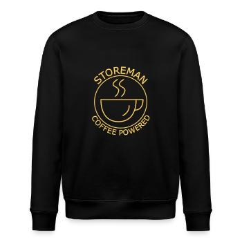 Storeman Coffee Powered - Stanley/Stella ROLLER Unisex Organic Sweatshirt - black - Front - Nik (191cm)