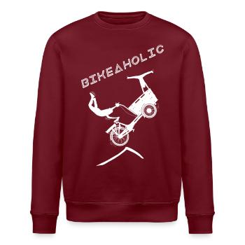 Bikeaholic load wheel white - Stanley/Stella ROLLER Unisex Organic Sweatshirt - burgundy - Front - Nik (191cm)