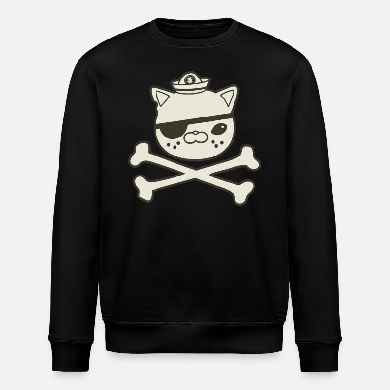 Pirate Funny Graphic - Stanley/Stella ROLLER Unisex Organic Sweatshirt - black