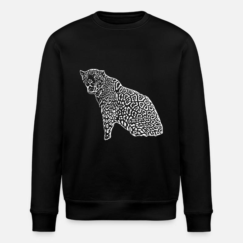 Leopard Black - Stanley/Stella ROLLER Unisex Organic Sweatshirt - black