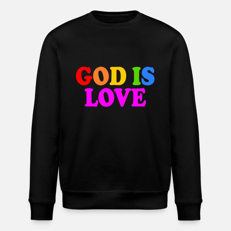 God is love - Stanley/Stella Unisex Bio-Sweatshirt ROLLER - Schwarz