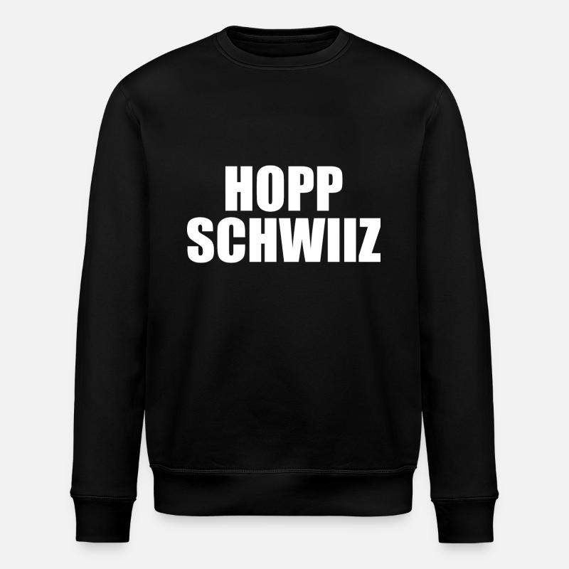 Hopp schwiiz - Stanley/Stella Unisex Bio-Sweatshirt ROLLER - Schwarz