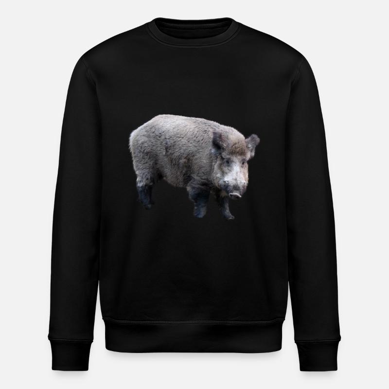Wildschwein - Stanley/Stella Unisex Bio-Sweatshirt ROLLER - Schwarz