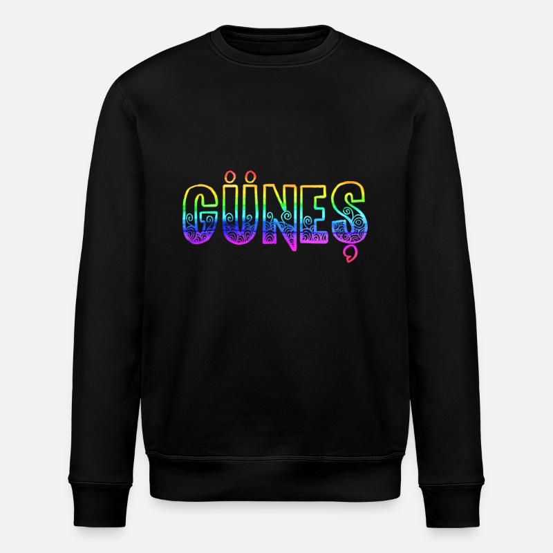 güneş rs regenbogen - Stanley/Stella Unisex Bio-Sweatshirt ROLLER - Schwarz