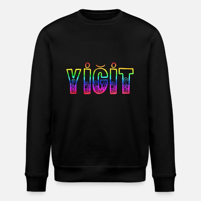 yigit rs regenbogen - Stanley/Stella Unisex Bio-Sweatshirt ROLLER - Schwarz