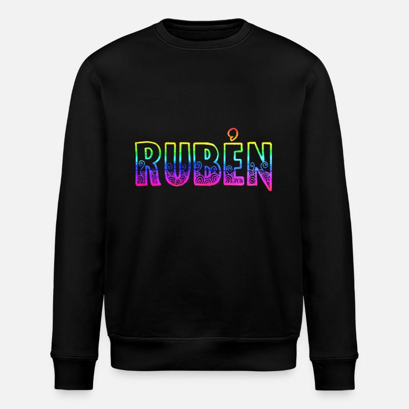 rubén rs regenbogen - Stanley/Stella Unisex Bio-Sweatshirt ROLLER - Schwarz