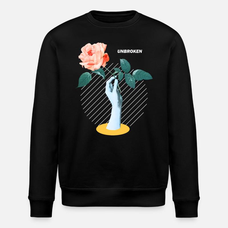 Graphique de fleur ininterrompue - Sweat bio ROLLER Stanley/Stella Unisexe - noir