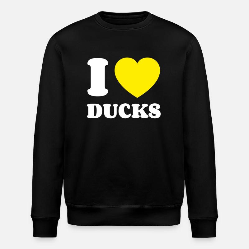 Ich liebe Enten - Stanley/Stella Unisex Bio-Sweatshirt ROLLER - Schwarz