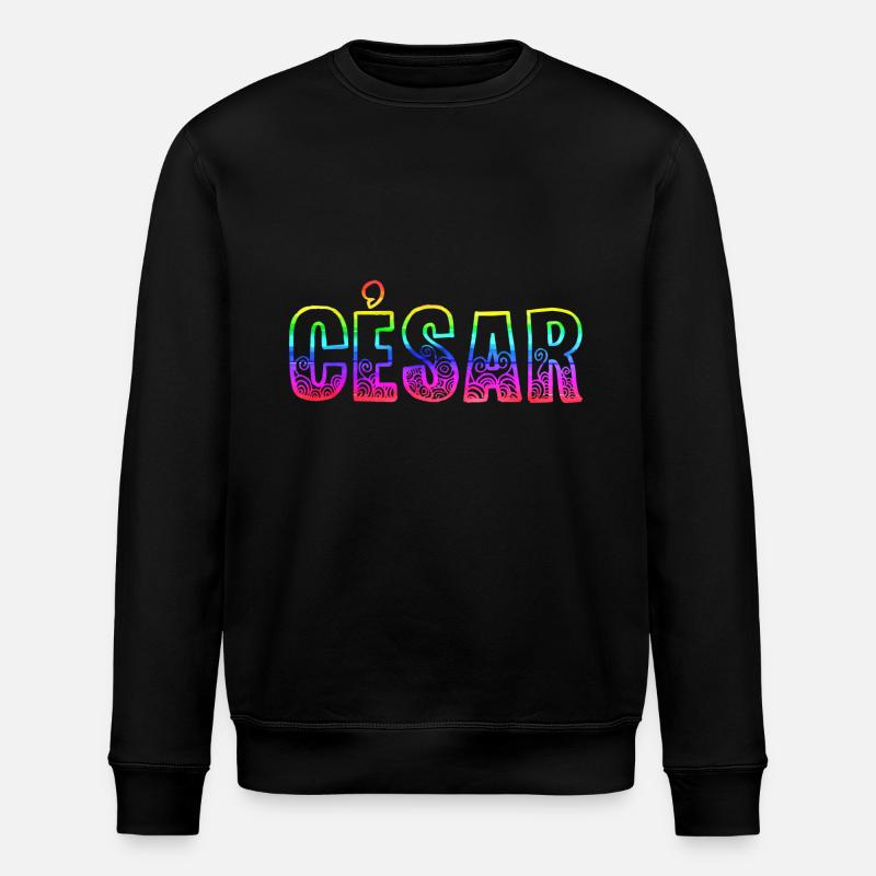 César RS Rainbow - Stanley/Stella ROLLER Unisex Organic Sweatshirt - black