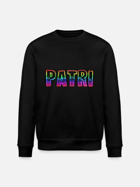 patri rs regenbogen - Stanley/Stella Unisex Bio-Sweatshirt ROLLER - Schwarz