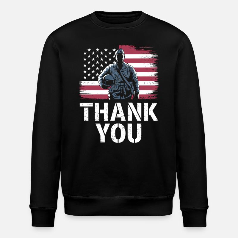 Soldat militaire vétéran - Sweat bio ROLLER Stanley/Stella Unisexe - noir