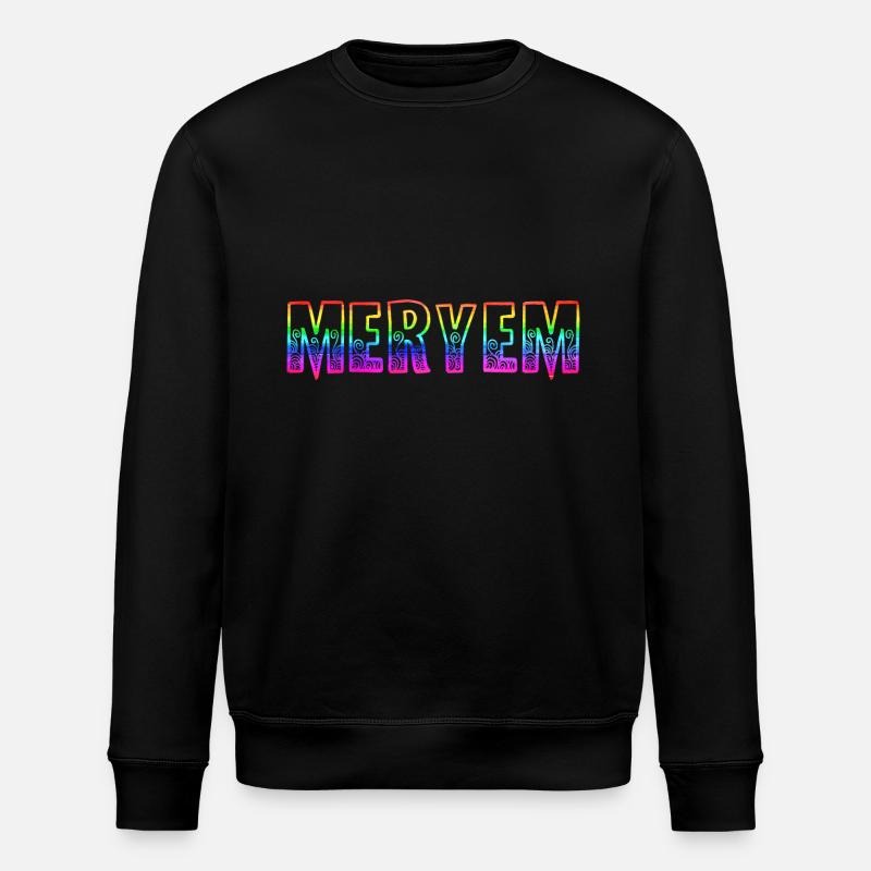 meryem rs regenbogen - Stanley/Stella Unisex Bio-Sweatshirt ROLLER - Schwarz