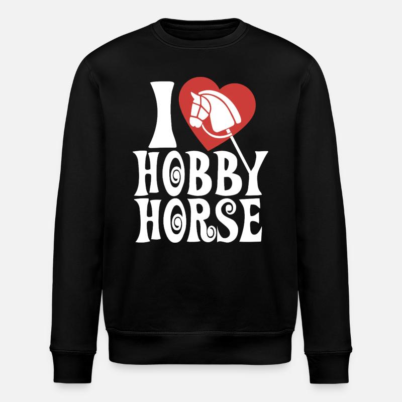 J’aime hobby cheval - Coeur - Hobby - Sweat bio ROLLER Stanley/Stella Unisexe - noir