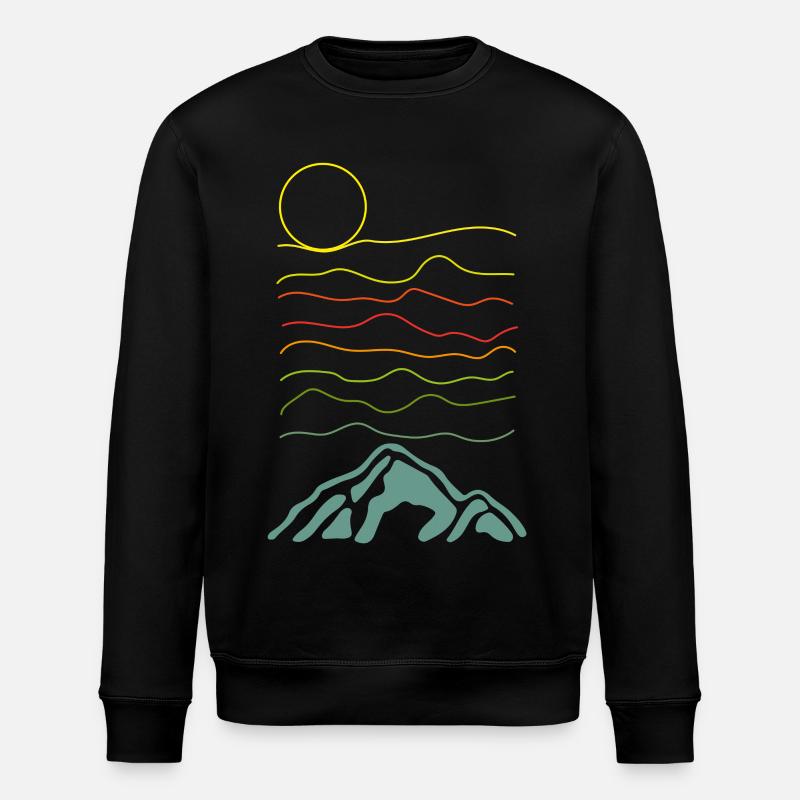 Landscape Illustration - Stanley/Stella Unisex Bio-Sweatshirt ROLLER - Schwarz
