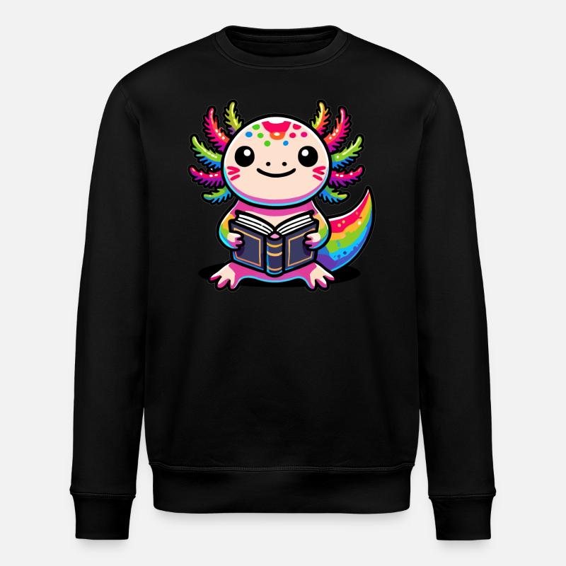 Ich-les-a-lotl, Axolotl - Stanley/Stella Unisex Bio-Sweatshirt ROLLER - Schwarz