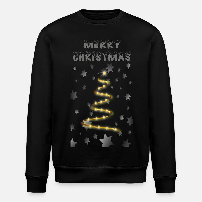 Arbre de Noël doré - Sweat bio ROLLER Stanley/Stella Unisexe - noir