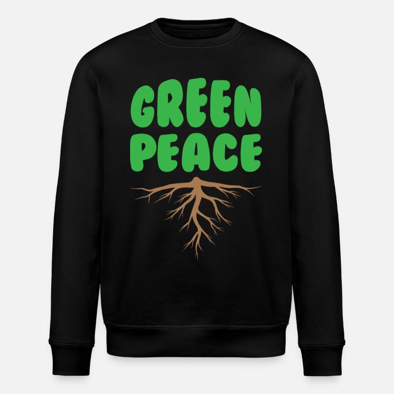 Vert Paix Nature - Sweat bio ROLLER Stanley/Stella Unisexe - noir