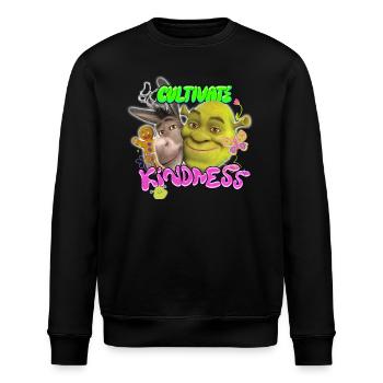 Shrek Design Cultivate Kindness - Stanley/Stella ROLLER Unisex Organic Sweatshirt - black - Front - Nik (191cm)