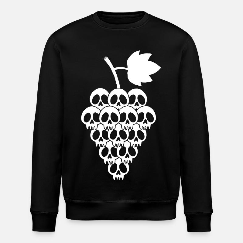 Weiße Traubenschädel - Stanley/Stella Unisex Bio-Sweatshirt ROLLER - Schwarz