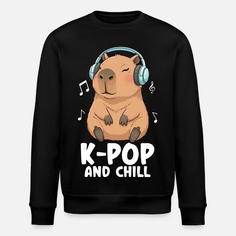 K Pop And Chill - Stanley/Stella ROLLER Unisex Organic Sweatshirt - black