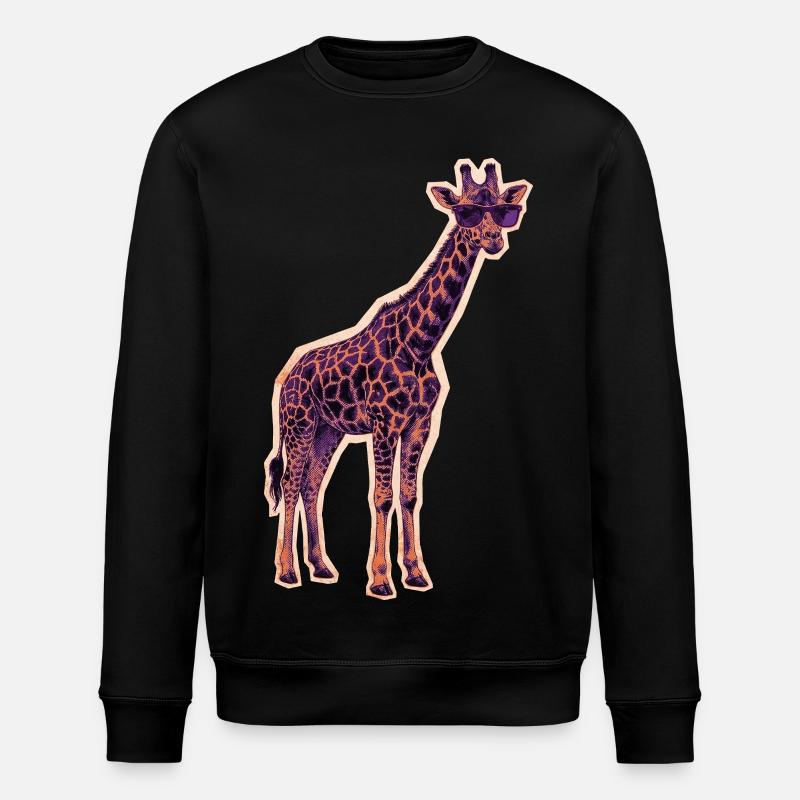 Coole Giraffe Sonnenbrille - Stanley/Stella Unisex Bio-Sweatshirt ROLLER - Schwarz