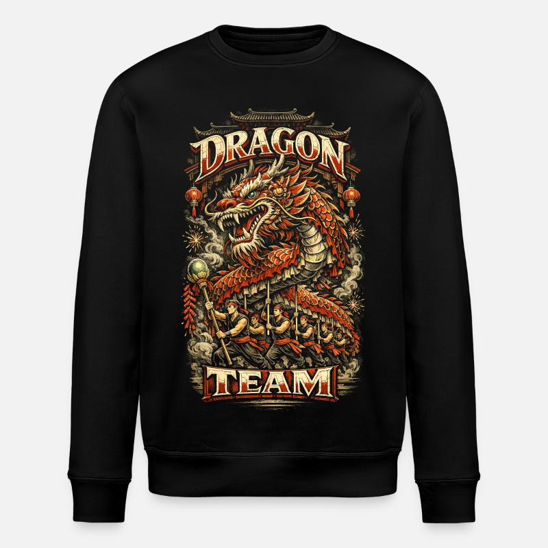 Dragon Dance Drachentanz - Stanley/Stella ROLLER Unisex Organic Sweatshirt - black
