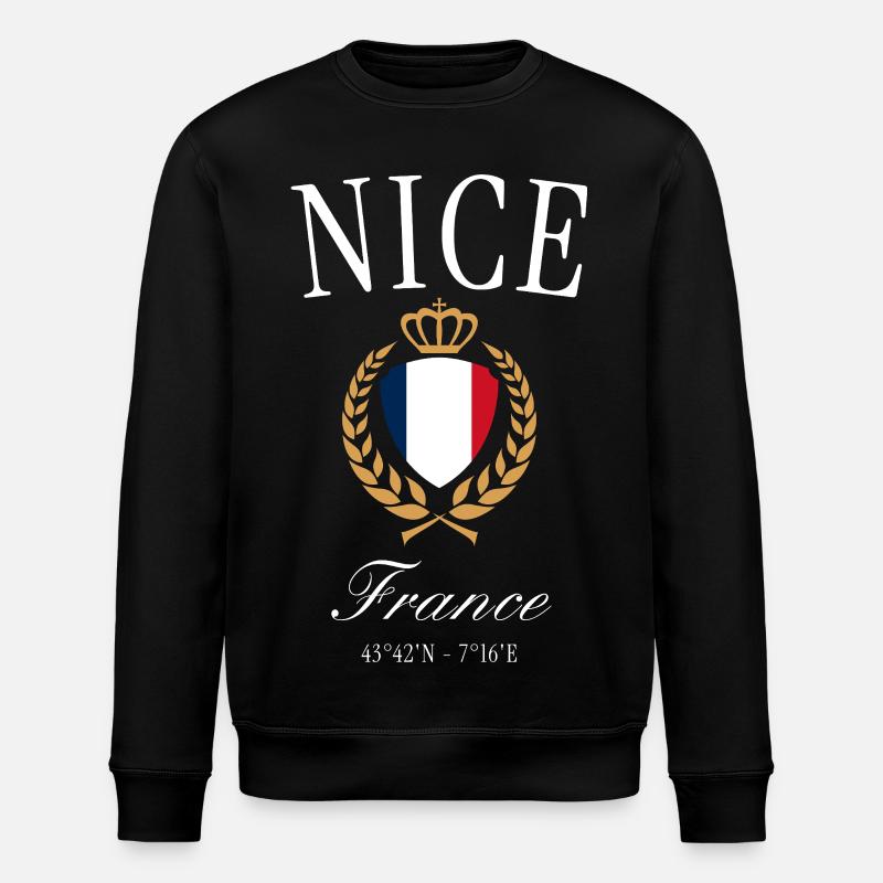 Nizza Frankreich Wappen Krone – Reise Souvenir - Stanley/Stella Unisex Bio-Sweatshirt ROLLER - Schwarz
