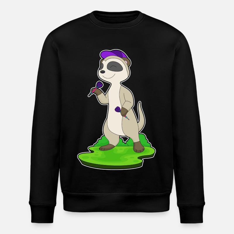 Erdmännchen Dart Dartpfeil - Stanley/Stella Unisex Bio-Sweatshirt ROLLER - Schwarz