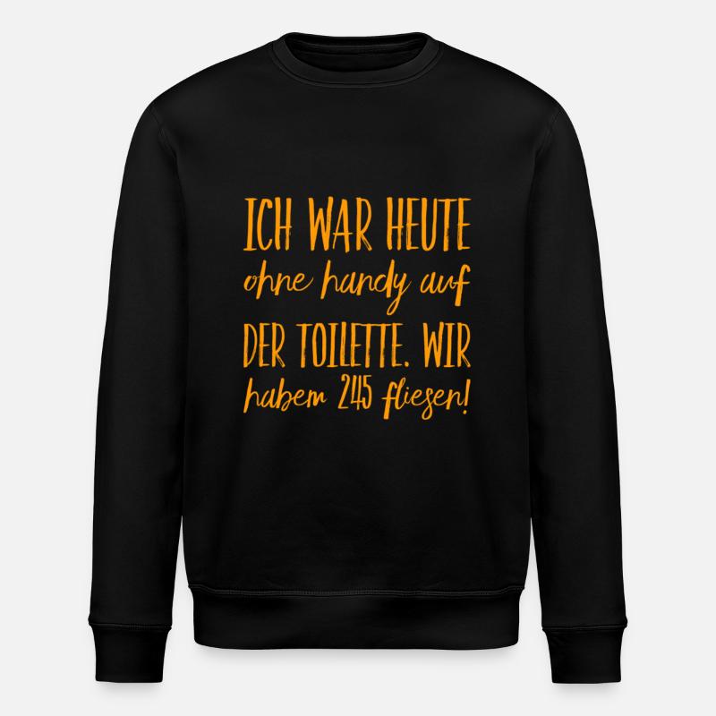 Langeweile auf der Toilette - Stanley/Stella Unisex Bio-Sweatshirt ROLLER - Schwarz