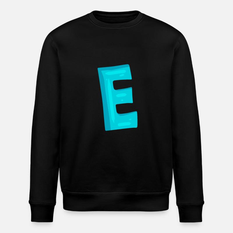 Anfangsbuchstabe E Buchstabe - Stanley/Stella Unisex Bio-Sweatshirt ROLLER - Schwarz