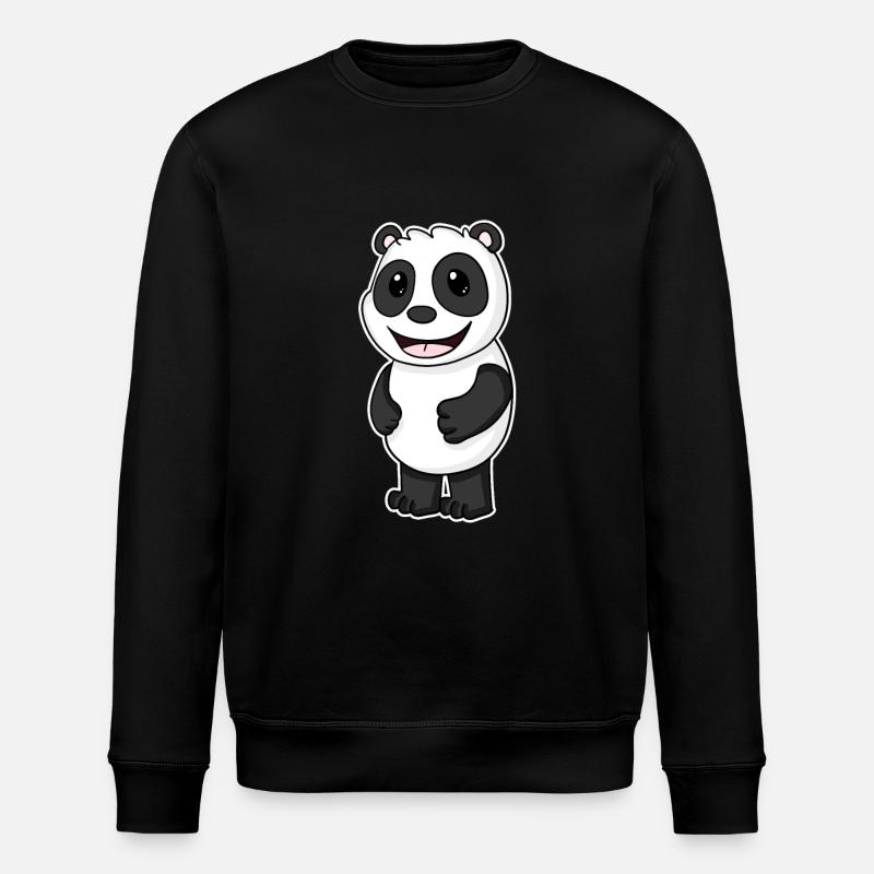 Panda Bear Panda Baby - Stanley/Stella ROLLER Unisex Organic Sweatshirt - black