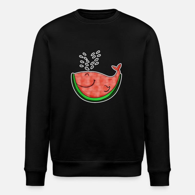 Pastèque Baleine - Sweat bio ROLLER Stanley/Stella Unisexe - noir