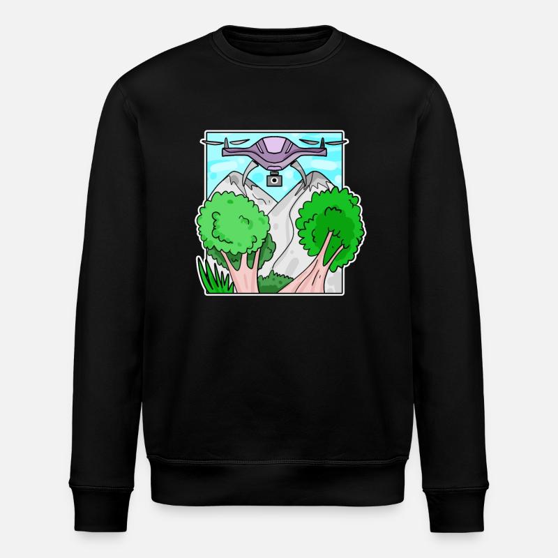 Drohne - Stanley/Stella Unisex Bio-Sweatshirt ROLLER - Schwarz